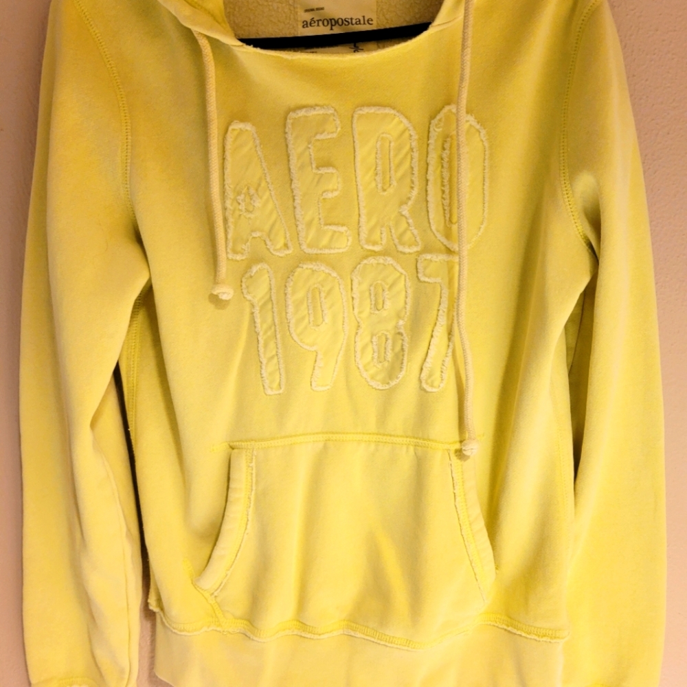 Aeropostale Distressed Pullover Hoodie- Size Large